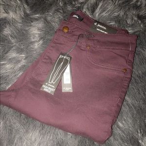 burgundy high waisted jeans